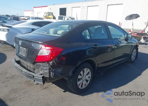 2012 Honda Civic Lx из США, поврежденный, VIN 19XFB2F56CE384378
